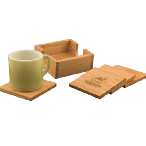 Bamboo Coaster Set