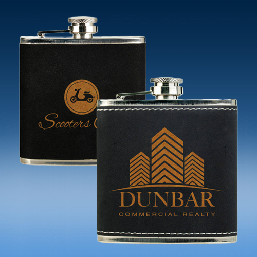 Black Leather Flask-0