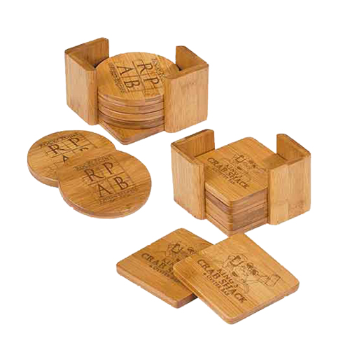 Bamboo Coaster Set