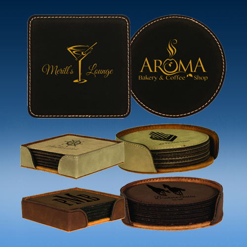 Leather Coaster Set